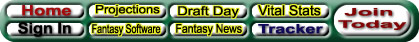 Fantasy football 2000 menu bar